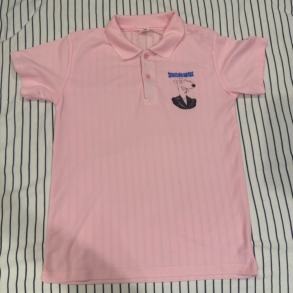 Pink Screeching Weasel polo